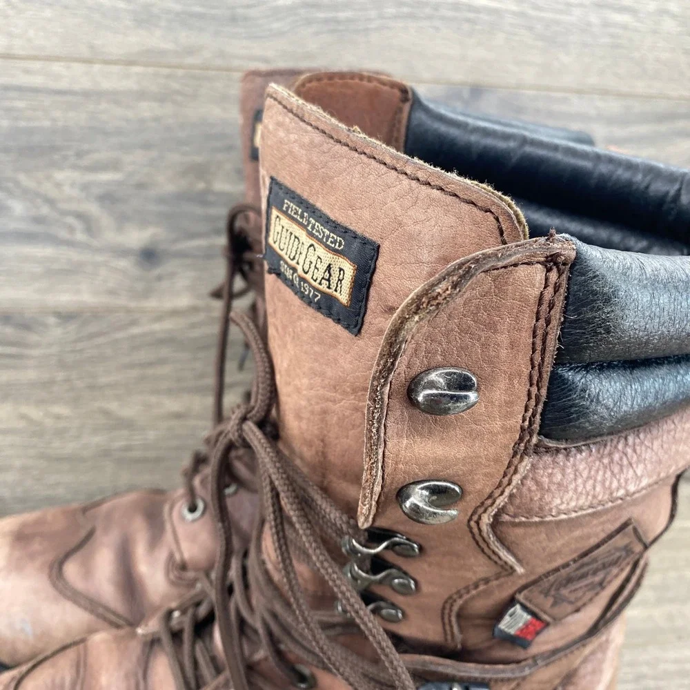Guide Gear Hunting Boots Mens 13 Brown Leather Guide Dry Waterproof Field Tested